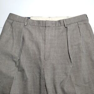 Vintage Polo Ralph Lauren Men 38x32/28 Wool Herringbone Pleated Cuffed Pants
